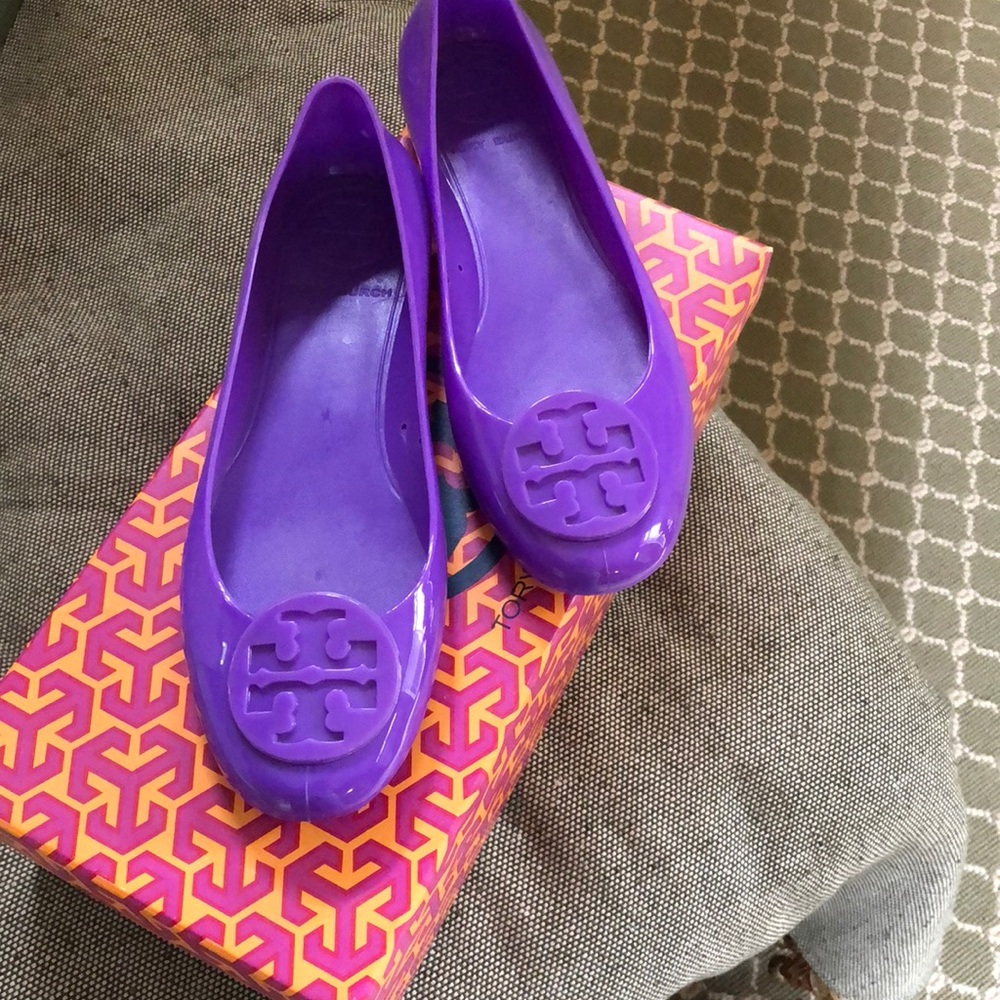 TORY BURCH Purple ‘Jelly’ Flats- Size 6